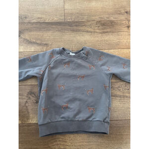 Baby Jamie Kay Sweatshirt 24 Months Gray Brown Leopard Print